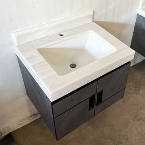 dessus de vanité en quartz moderne en pierre artificielle pour salle de bain