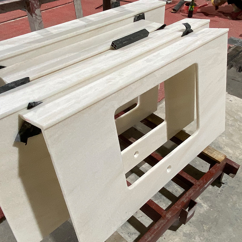 Rectangle tout en un Vanity Top pour salle de bain d'hôtel